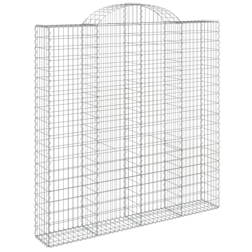 vidaXL kaarekujulised gabioonkorvid 3 tk, 200x30x200/220 cm, raud цена и информация | Aiad ja tarvikud | kaup24.ee