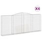 vidaXL kaarekujulised gabioonkorvid 4 tk, 400x30x160/180 cm, raud hind ja info | Aiad ja tarvikud | kaup24.ee