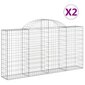 vidaXL kaarekujulised gabioonkorvid 2 tk, 200x30x100/120 cm, raud цена и информация | Aiad ja tarvikud | kaup24.ee