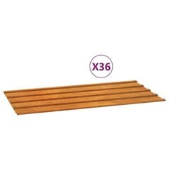 vidaXL katusepaneelid 12 tk, hall, 80x44 cm, ilmastikukindel teras цена и информация | Кровельные покрытия | kaup24.ee