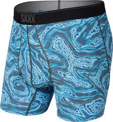 Meeste bokserid, Saxx Quest Boxer Brief Fly, Malibu - Ripple Effect 65186-600 цена и информация | Мужские боксеры | kaup24.ee