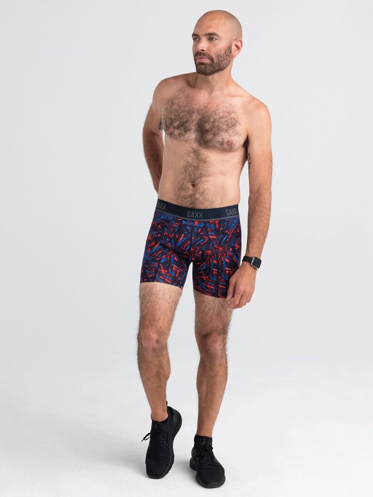 Meeste bokserid, Saxx Kinetic Mesh Boxer Brief, Multi - Fireworks 65318-600 hind ja info | Meeste aluspesu | kaup24.ee