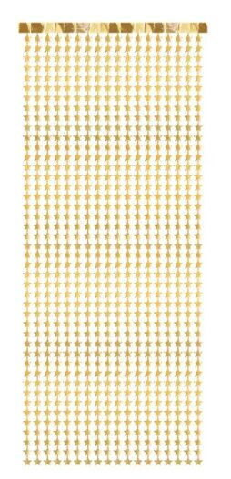 Fooliumkardin-vihm "Kuldsed tähed" (100x245 cm) hind ja info | Peokaunistused | kaup24.ee
