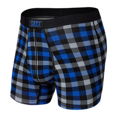 Meeste bokserid, Saxx Vibe Boxer Brief, sinine - Checkered 65117-600 hind ja info | Meeste aluspesu | kaup24.ee