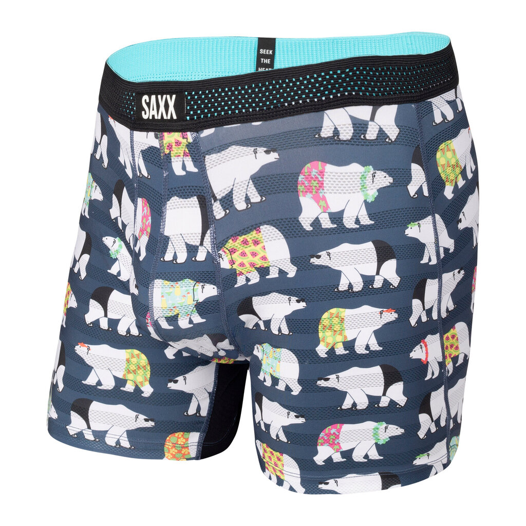 Meeste bokserid, Saxx Hot Shot Boxer Brief Fly, Navy - Polarbear Resortwear 65121-600 hind ja info | Meeste aluspesu | kaup24.ee