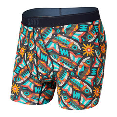 Meeste bokserid, Saxx Quest Boxer Brief Fly, Multi - Fish Are Fly 65127-599 цена и информация | Мужские боксеры | kaup24.ee