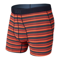 Meeste bokserid, Saxx Quest Qdm Boxer Brief Fly, Punane - Solar Stripe 65128-601 hind ja info | Meeste aluspesu | kaup24.ee