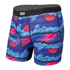 Meeste bokserid, Saxx Hot Shot Boxer Brief Fly, sinine - Iceberg Stripe 64709-386 цена и информация | Мужские боксеры | kaup24.ee