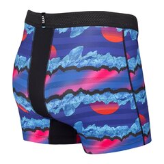 Meeste bokserid, Saxx Hot Shot Boxer Brief Fly, sinine - Iceberg Stripe 64709-386 цена и информация | Мужские боксеры | kaup24.ee