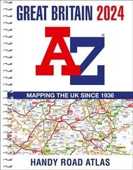 Great Britain A-Z Handy Road Atlas 2024 (A5 Spiral) hind ja info | Reisiraamatud, reisijuhid | kaup24.ee
