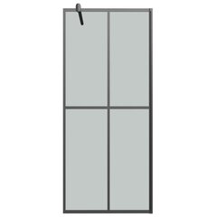 vidaXL dušinurga sein riiuliga, must, 80x195 cm, ESG-klaas/alumiinium цена и информация | Душевые двери и стены | kaup24.ee