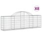 vidaXL kaarekujulised gabioonkorvid 8 tk, 200x30x60/80 cm, raud hind ja info | Aiad ja tarvikud | kaup24.ee