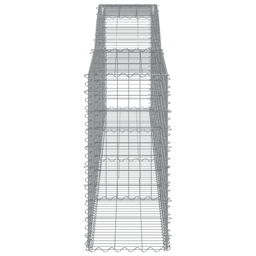 vidaXL kaarekujulised gabioonkorvid 15 tk, 400x50x100/120 cm, raud hind ja info | Aiad ja tarvikud | kaup24.ee