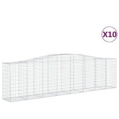 vidaXL kaarekujulised gabioonkorvid 10 tk, 400x50x100/120 cm, raud hind ja info | Aiad ja tarvikud | kaup24.ee