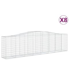vidaXL kaarekujulised gabioonkorvid 8 tk, 400x50x100/120 cm, raud hind ja info | Aiad ja tarvikud | kaup24.ee