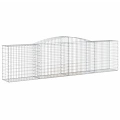 vidaXL kaarekujulised gabioonkorvid 4 tk, 400x50x100/120 cm, raud hind ja info | Aiad ja tarvikud | kaup24.ee