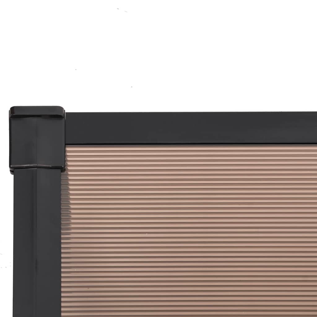 vidaXL ukse varikatus, must, 358,5x90 cm, polükarbonaat hind ja info | Päikesevarjud, markiisid ja alused | kaup24.ee