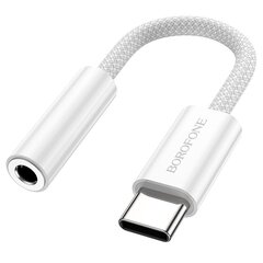 Аудиоадаптер Borofone BV15 3,5 мм — USB-C серебристый цена и информация | Адаптеры и USB-hub | kaup24.ee