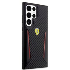 Ferrari PU Carbon Hard Case for Samsung Galaxy S23 Ultra Black цена и информация | Чехлы для телефонов | kaup24.ee