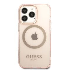 Guess Translucent MagSafe Compatible Case for iPhone 13 Pro Max Pink hind ja info | Telefoni kaaned, ümbrised | kaup24.ee