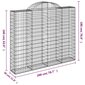 vidaXL kaarekujulised gabioonkorvid 7 tk, 200x30x160/180 cm, raud hind ja info | Aiad ja tarvikud | kaup24.ee