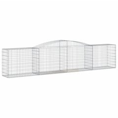 vidaXL kaarekujulised gabioonkorvid 9 tk, 400x50x80/100 cm, raud hind ja info | Aiad ja tarvikud | kaup24.ee