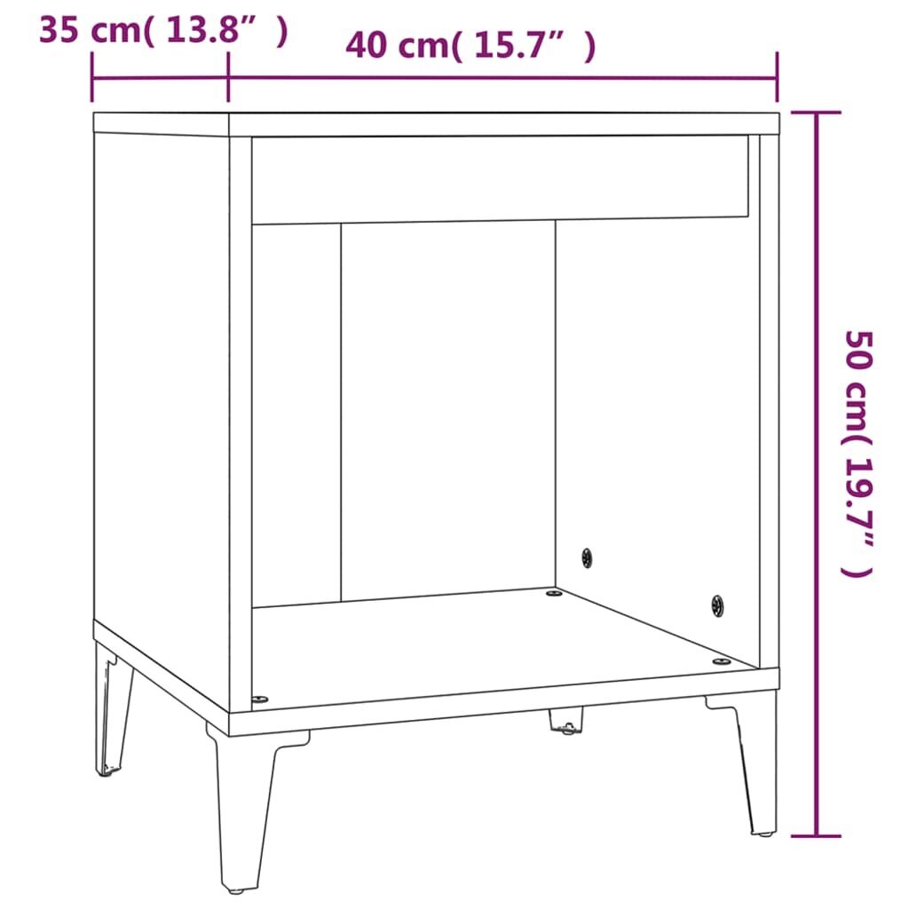 vidaXL öökapp, betoonhall, 40 x 35 x 50 cm hind ja info | Öökapid | kaup24.ee