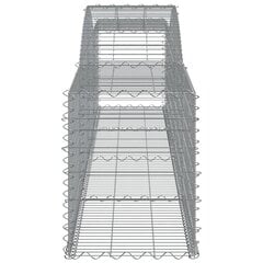 vidaXL kaarekujulised gabioonkorvid 4 tk, 400x50x60/80 cm, raud цена и информация | Заборы и принадлежности к ним | kaup24.ee