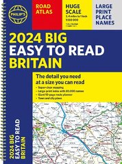 2024 Philip's Big Easy to Read Britain Road Atlas: (Spiral A3) hind ja info | Reisiraamatud, reisijuhid | kaup24.ee