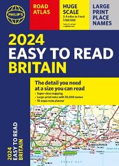 2024 Philip's Easy to Read Britain Road Atlas: (A4 Paperback) hind ja info | Reisiraamatud, reisijuhid | kaup24.ee