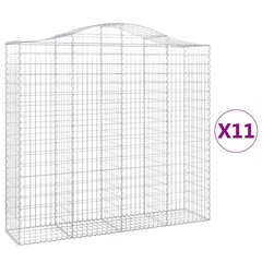 vidaXL kaarekujulised gabioonkorvid 11 tk, 200x50x180/200 cm, raud hind ja info | Aiad ja tarvikud | kaup24.ee