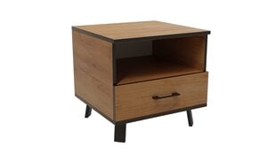 Прикроватная тумба ADRK Furniture Lofton Craft, коричневая цена и информация | Прикроватные тумбочки | kaup24.ee