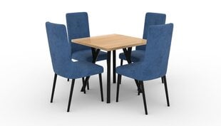 Köögimööbli komplekt ADRK Furniture 83 Rodos, sinine/pruun цена и информация | Комплекты мебели для столовой | kaup24.ee
