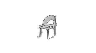 Стул ADRK Furniture 82 Rodos, серый цена и информация | Стулья для кухни и столовой | kaup24.ee