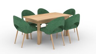 Köögimööbli komplekt ADRK Furniture 82 Rodos, roheline/pruun цена и информация | Комплекты мебели для столовой | kaup24.ee
