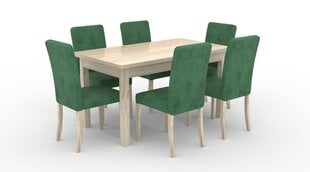 Köögimööbli komplekt ADRK Furniture 81 Rodos, roheline/pruun hind ja info | Söögilauakomplektid | kaup24.ee