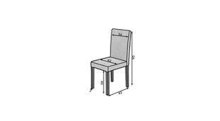 Стул ADRK Furniture 81 Rodos, серый цена и информация | Стулья для кухни и столовой | kaup24.ee