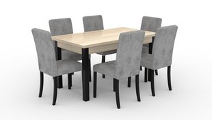 Köögimööbli komplekt ADRK Furniture 81 Rodos, hall/pruun hind ja info | Söögilauakomplektid | kaup24.ee