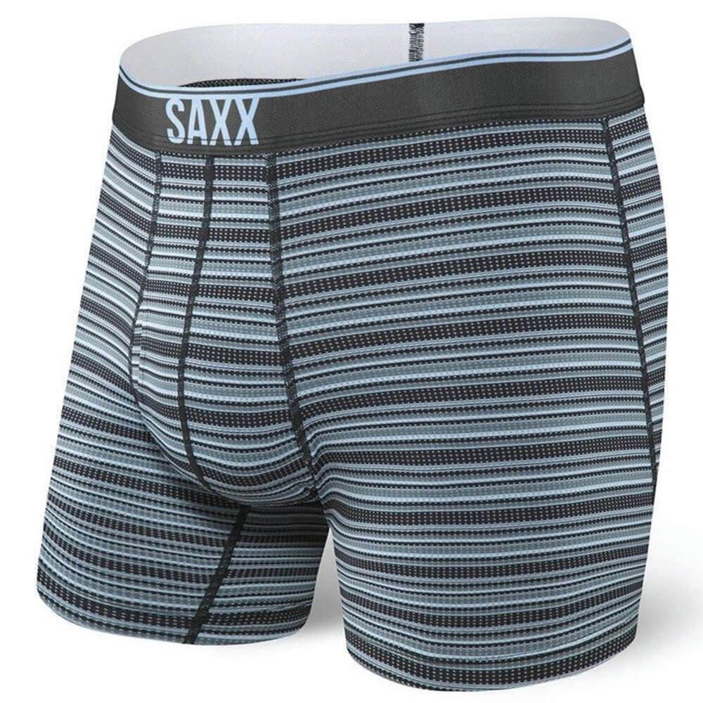 Meeste bokserid, Saxx Quest Qdm Boxer Brief Fly, Must - Stripes 61043-386 hind ja info | Meeste aluspesu | kaup24.ee