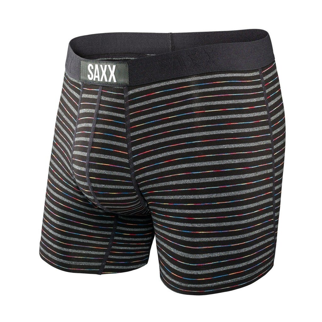 Meeste bokserid, Saxx Vibe Boxer Brief, Must - Gradient Stripe 61647-600 hind ja info | Meeste aluspesu | kaup24.ee