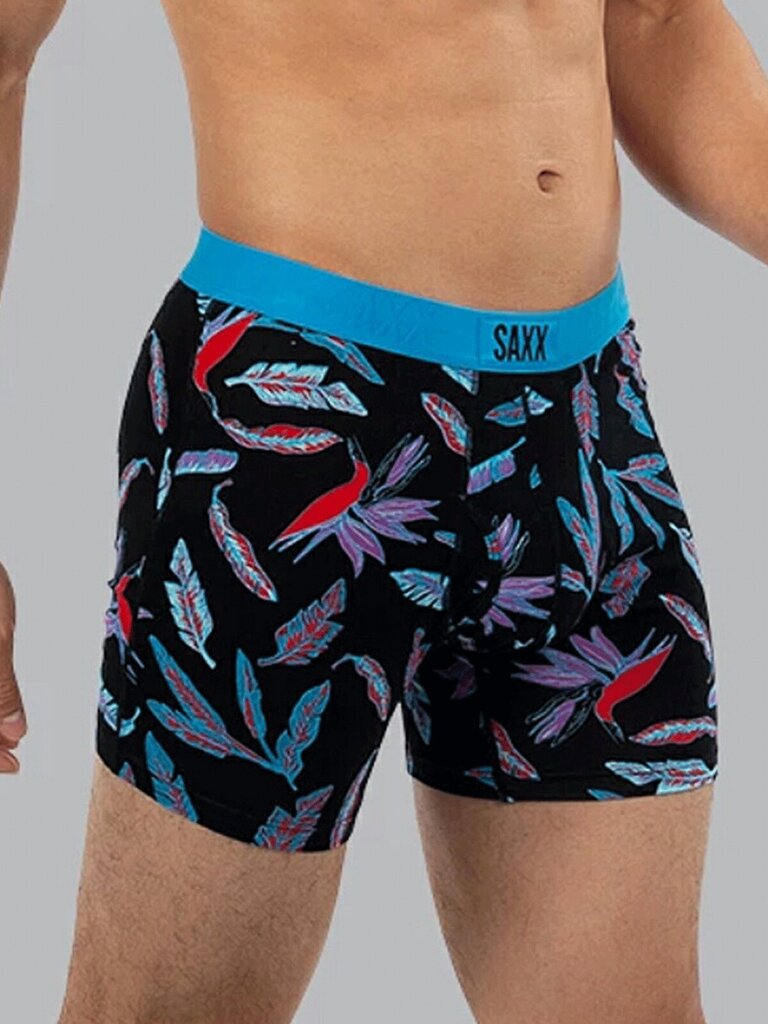 Meeste bokserid, Saxx Ultra Boxer Brief Fly, Must - Birds Of Paradise 63191-386 hind ja info | Meeste aluspesu | kaup24.ee