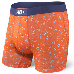 Meeste bokserid, Saxx Ultra Boxer Brief Fly, Oranž - Palm Fetti 63192-599 цена и информация | Мужские трусы | kaup24.ee