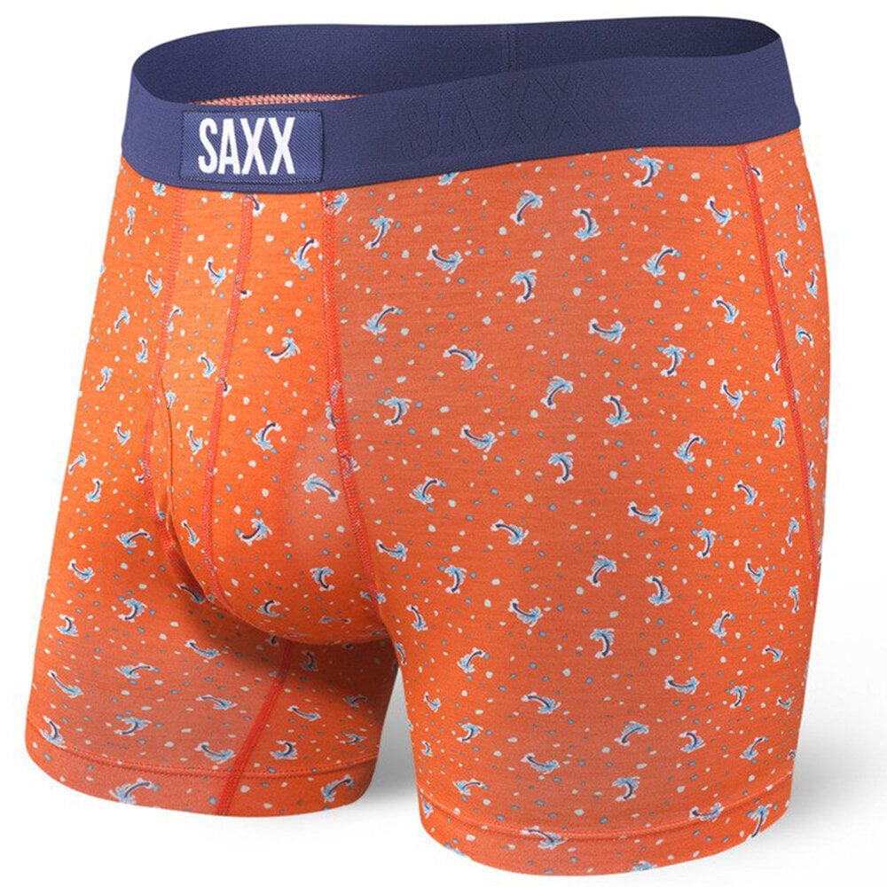 Meeste bokserid, Saxx Ultra Boxer Brief Fly, Oranž - Palm Fetti 63192-599 цена и информация | Meeste aluspesu | kaup24.ee