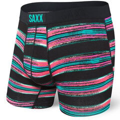 Meeste bokserid, Saxx Vibe Boxer Brief, Must - Pulled stripe 63830-386 цена и информация | Мужские боксеры | kaup24.ee