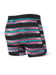 Meeste bokserid, Saxx Vibe Boxer Brief, Must - Pulled stripe 63830-386 hind ja info | Meeste aluspesu | kaup24.ee