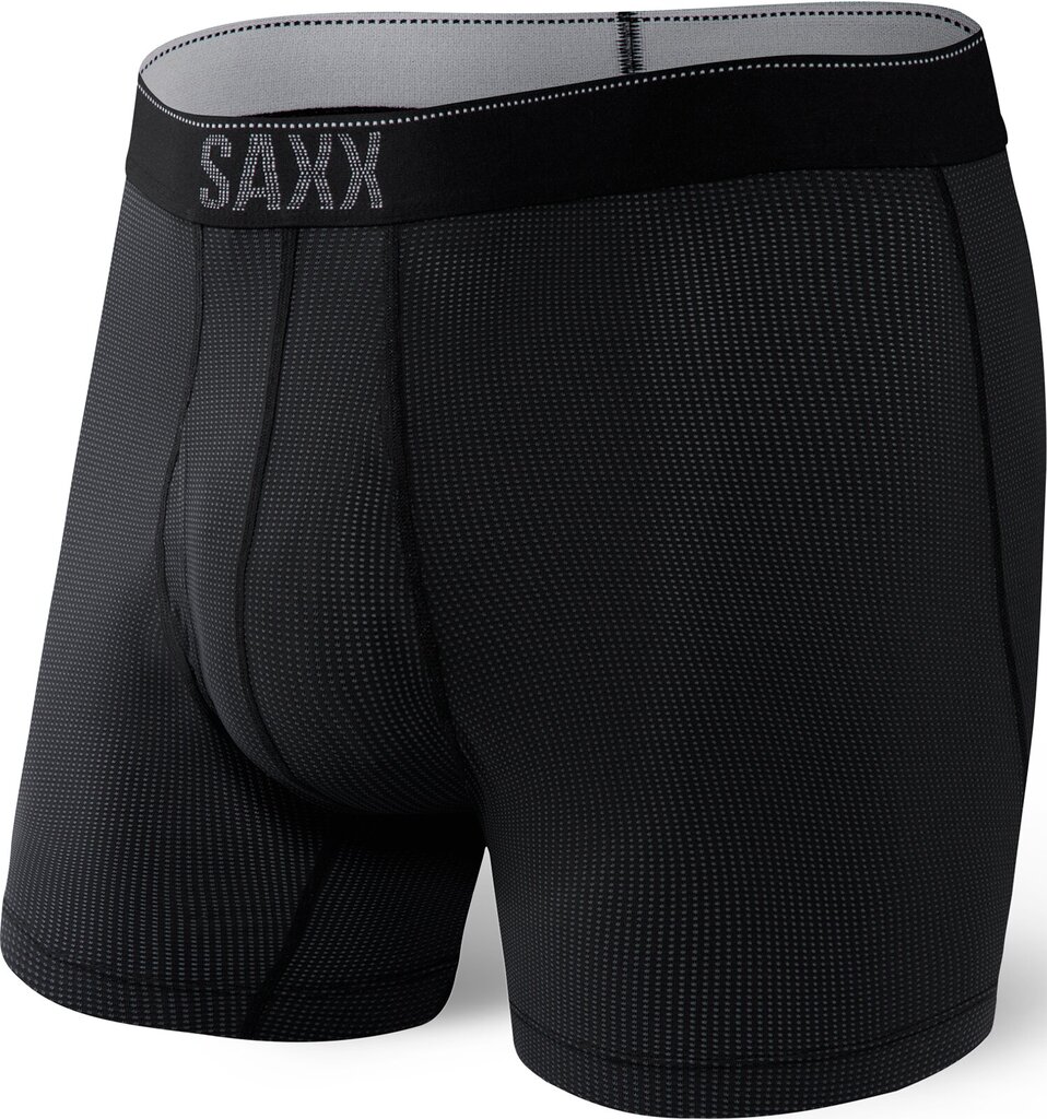 Meeste bokserid, Saxx Quest Qdm Boxer Brief Fly, Must 64053-600 hind ja info | Meeste aluspesu | kaup24.ee