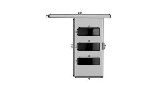 Раздвижные двери для ниш ADRK Furniture Ares 76, коричневый цена и информация | Шкафы | kaup24.ee