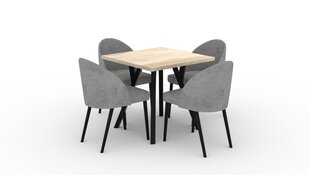 Köögimööbli komplekt ADRK Furniture 84 Rodos, hall/pruun цена и информация | Комплекты мебели для столовой | kaup24.ee