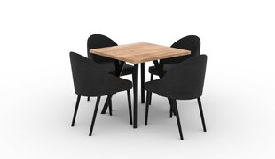 Köögimööbli komplekt ADRK Furniture 84 Rodos, must/pruun цена и информация | Комплекты мебели для столовой | kaup24.ee