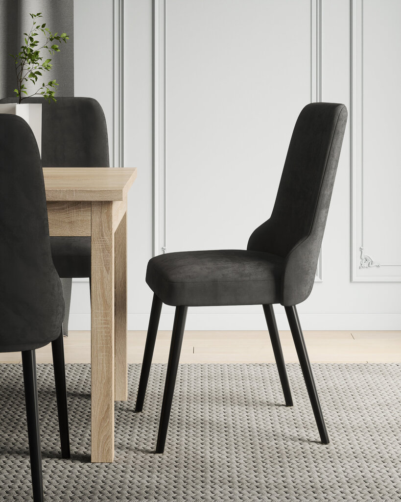 Tool ADRK Furniture 83 Rodos, must hind ja info | Söögitoolid, baaritoolid | kaup24.ee